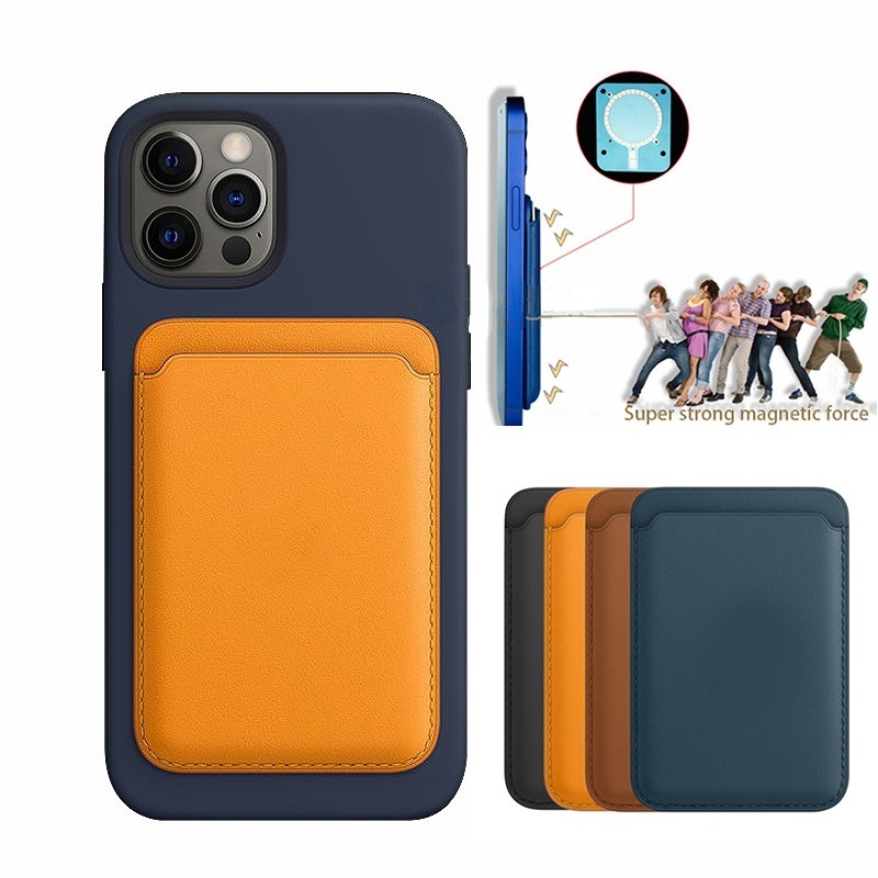 Luxury Leather Magnetic Card Holder Case For Phone