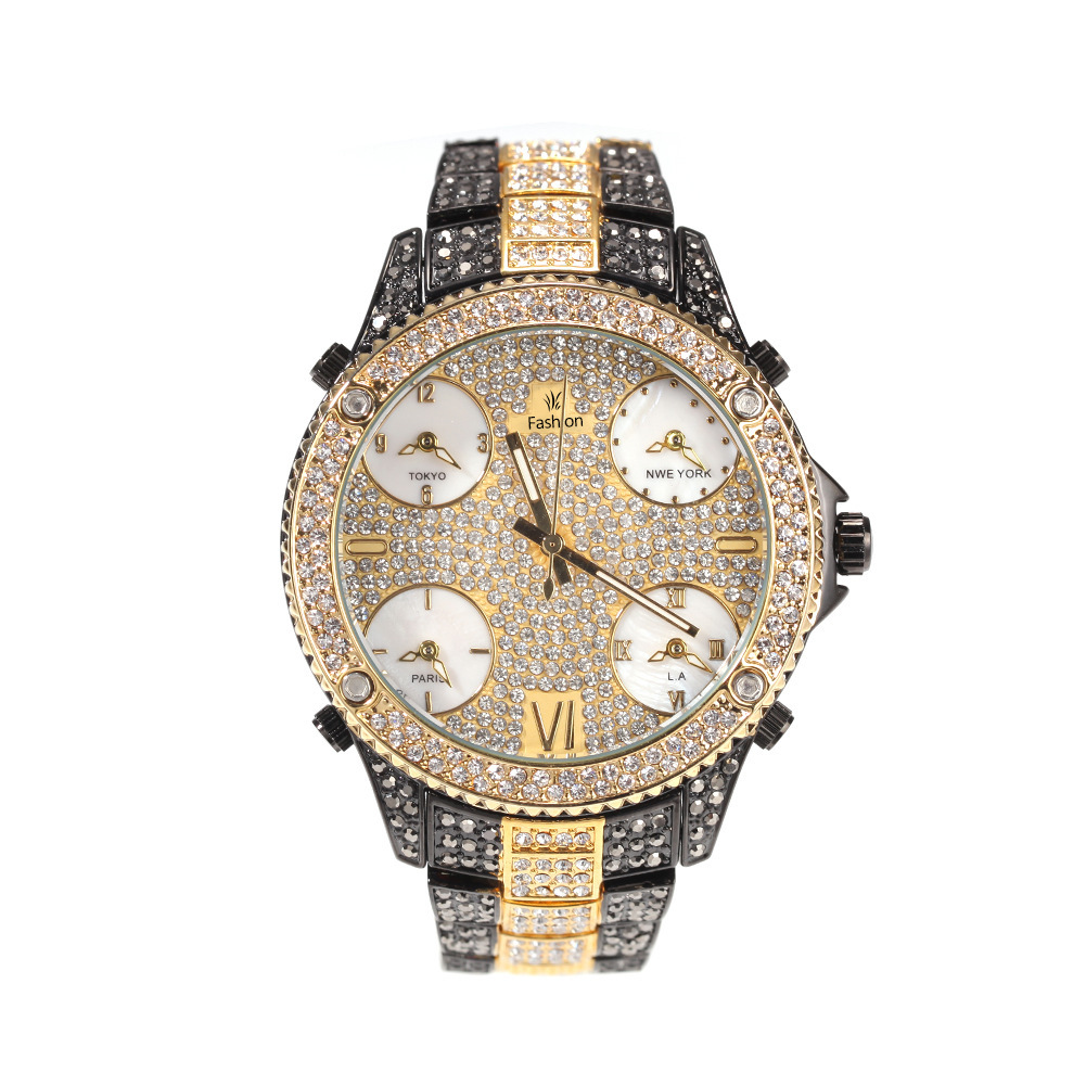 Full Diamond Large Dial Hip-Hop Men's Watches - Image 5