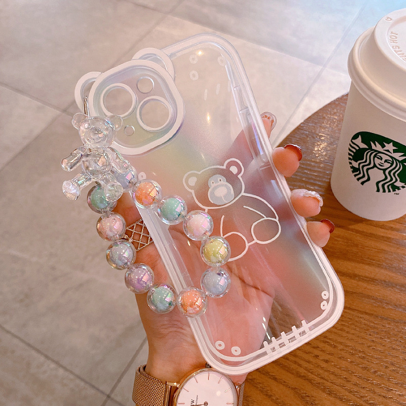 Fashion Floral Bear Phone Case - Image 5