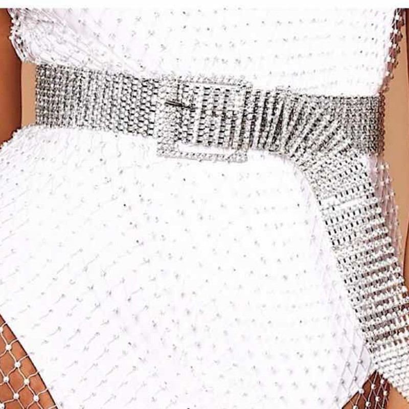 Women's Diamond Inlaid Ten-row Waist Chain Belt
