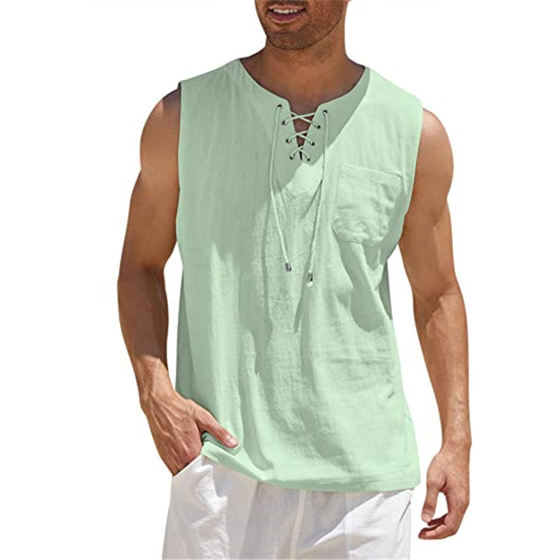 Tank Vest Tie Short Sleeve T-Shirt - Image 2