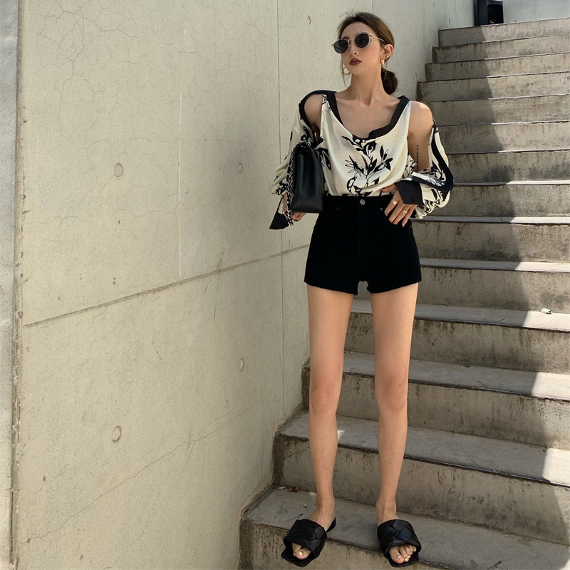 Off-Shoulder Floral Shirts for Women