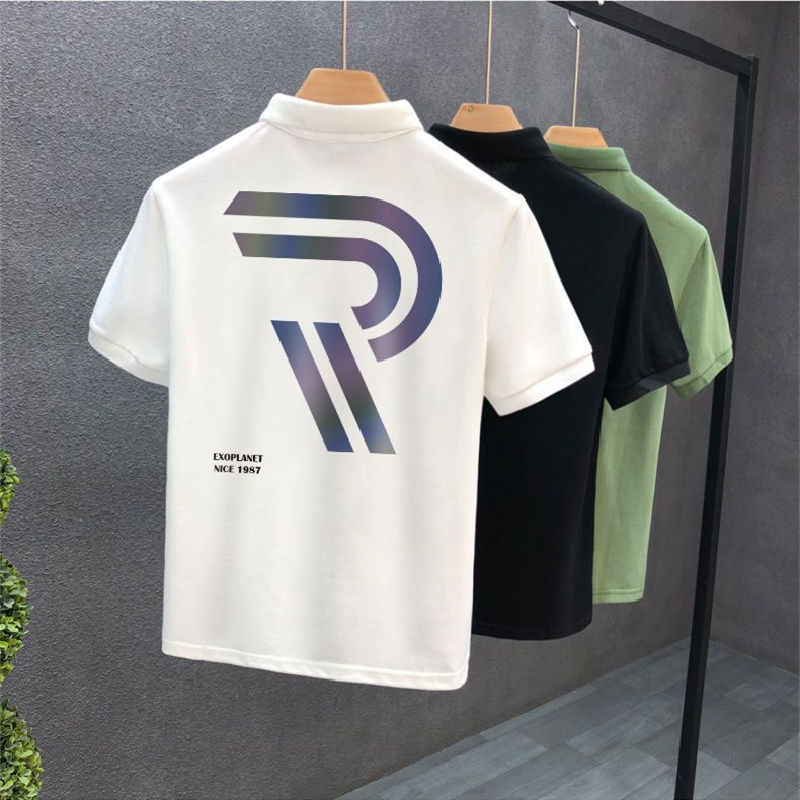 Polo Collar Short Sleeve Lapels T-Shirt - Image 10