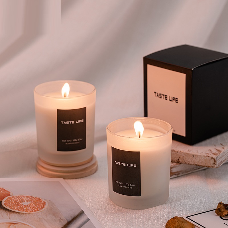 Smokeless Scented Candle With Clear Wooden Cover