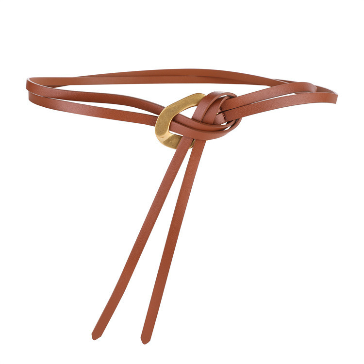 Women's Knot Buckle Thin Belt - Image 3
