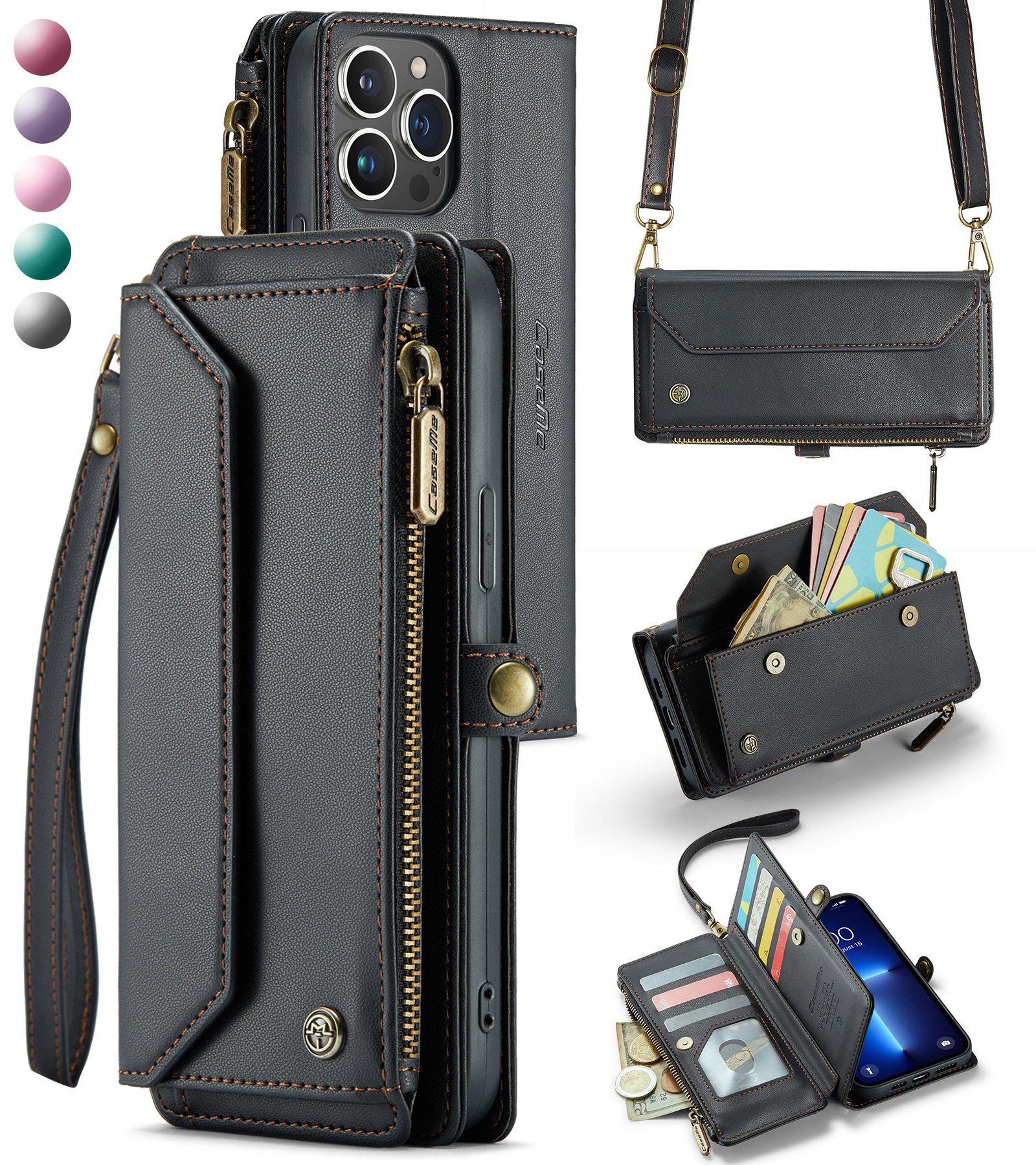 Leather Crossbody Bag Mobile Phone Case - Image 5