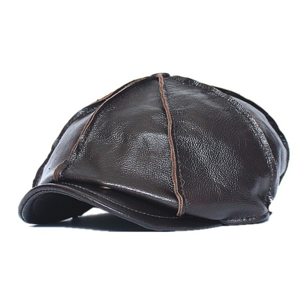 First Layer Cowhide Beret Hat