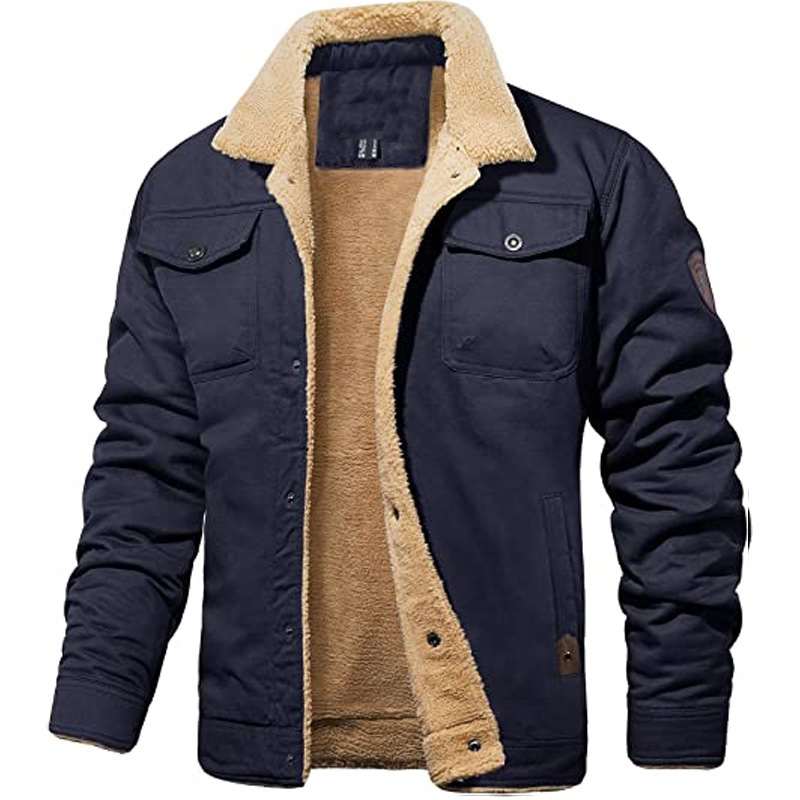 Lapel Military Multi-pocket Jacket Coat - Image 7
