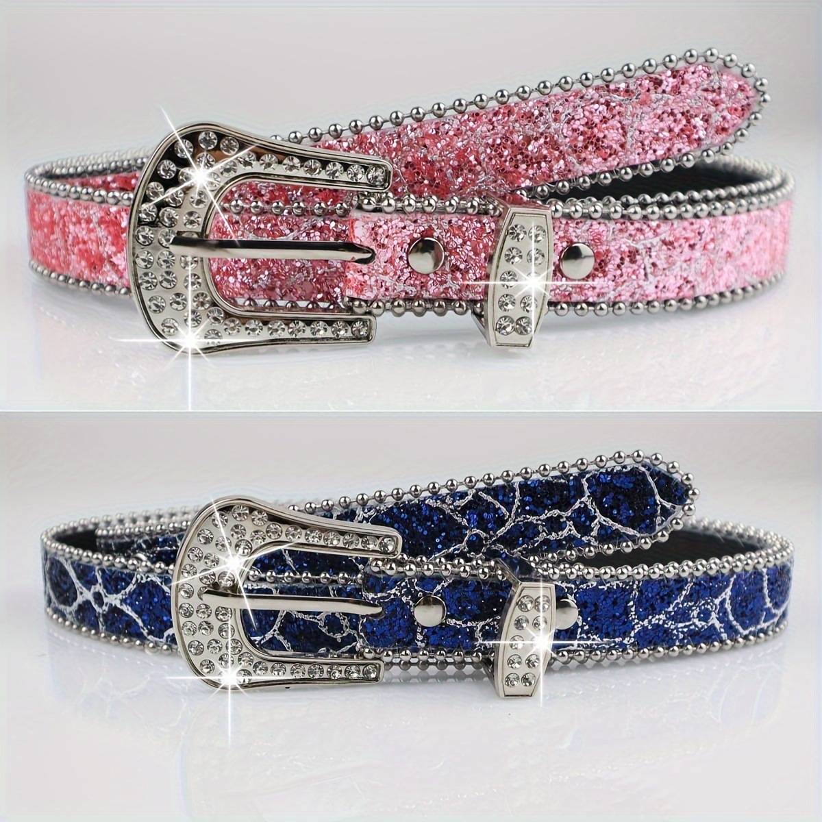 Rhinestone Women's Fashion Thin Belt - Image 10