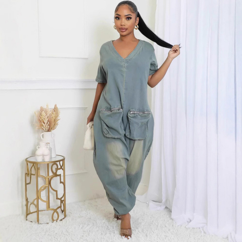 Women's Loose Crotch Retro Jumpsuit - Image 4