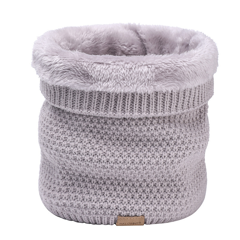 Velvet Padded Plain Knitted Scarf - Image 7