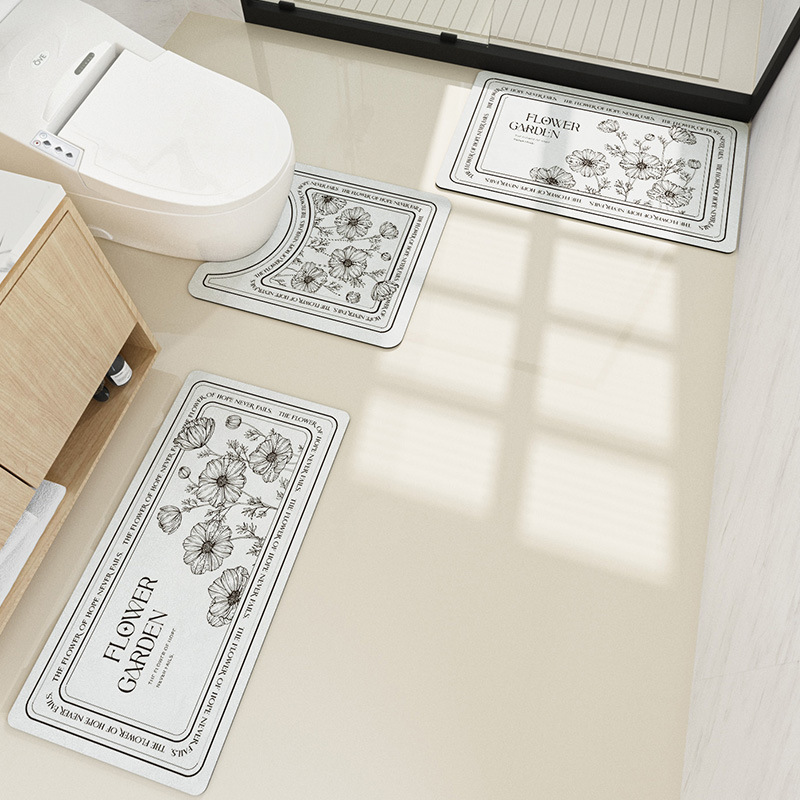 Household Bathroom Non Slip Leather Mat