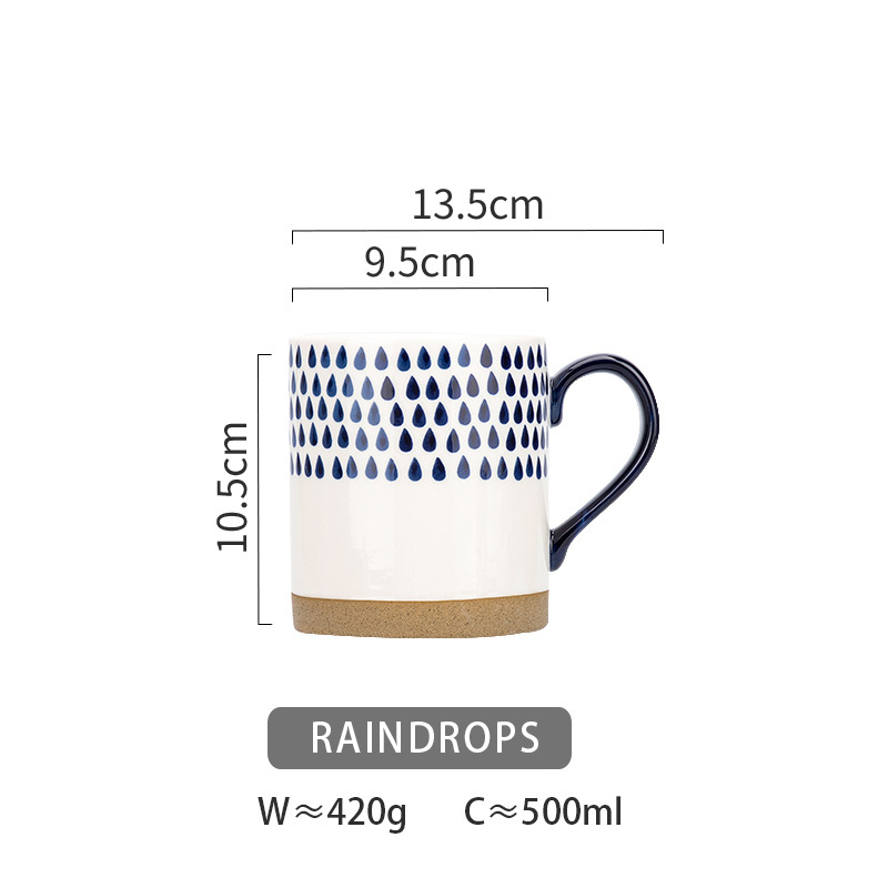 Ceramic Hand-painted Coffee Mug With Handle - Image 7