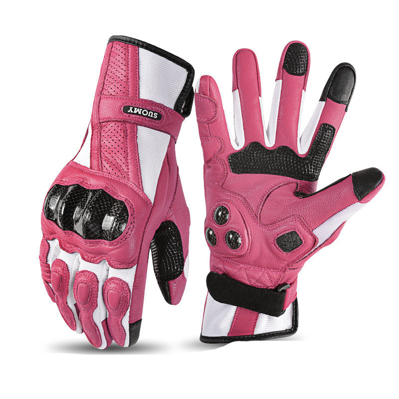 Breathable Racing Leather Motorcycle Riding Gloves - Image 4