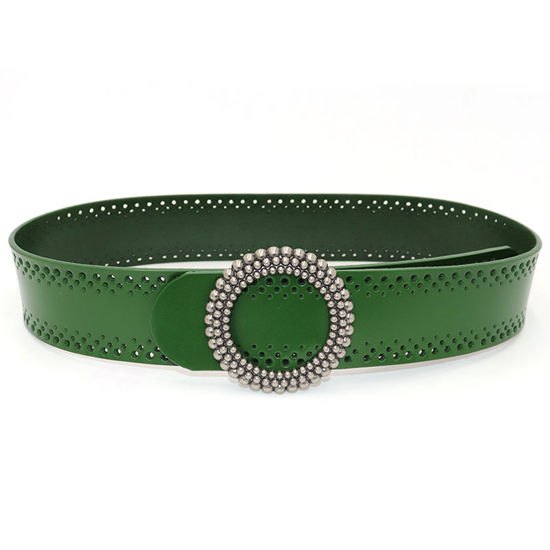 Real Leather Green Women Belt For Dresses - Image 3