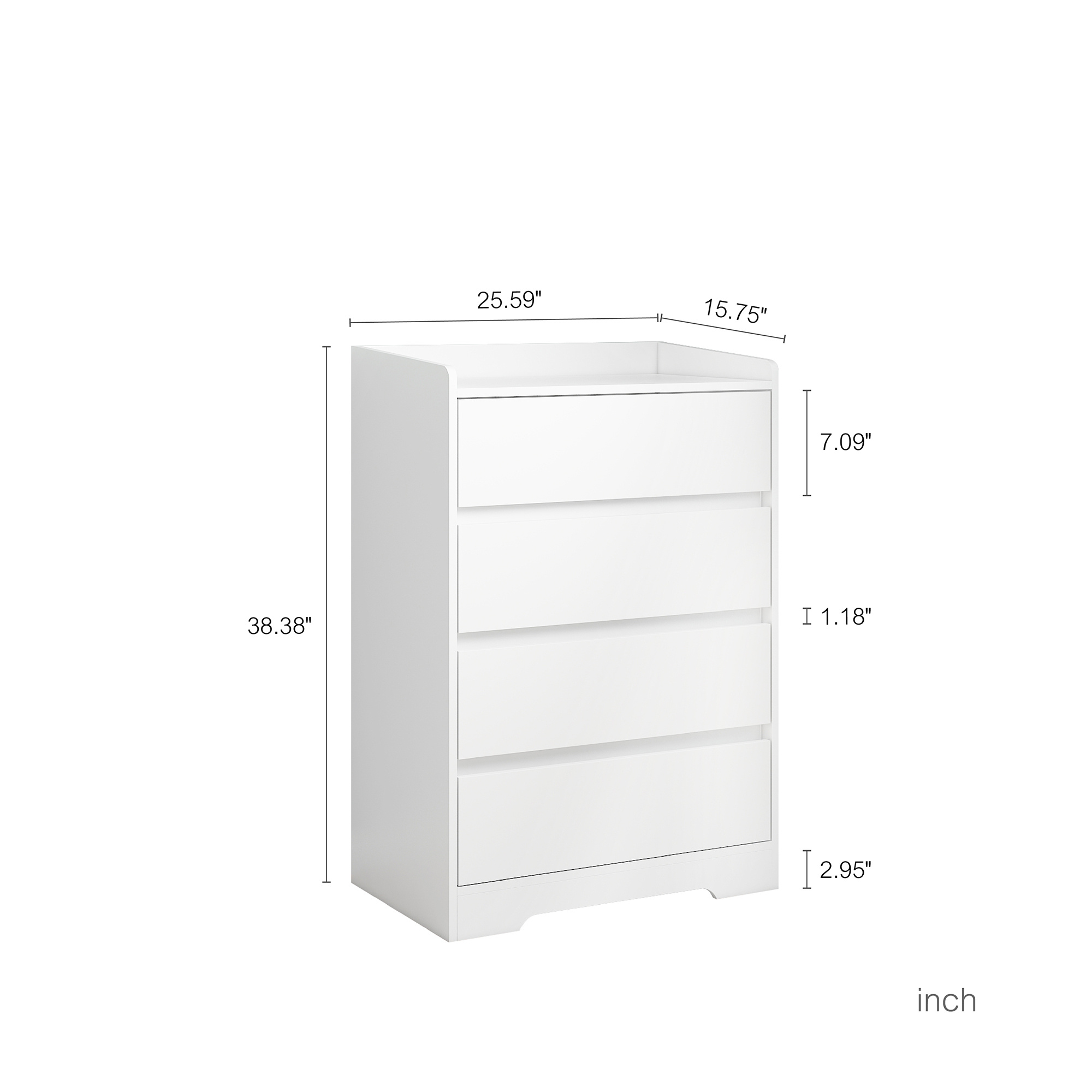 Waterproof 4 Chest Of Drawers Without Handle - Image 9