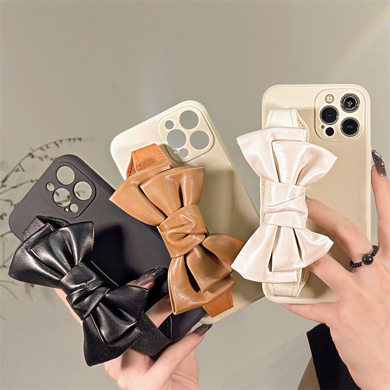 Bowknot Leather Wristband Phone Case - Image 4