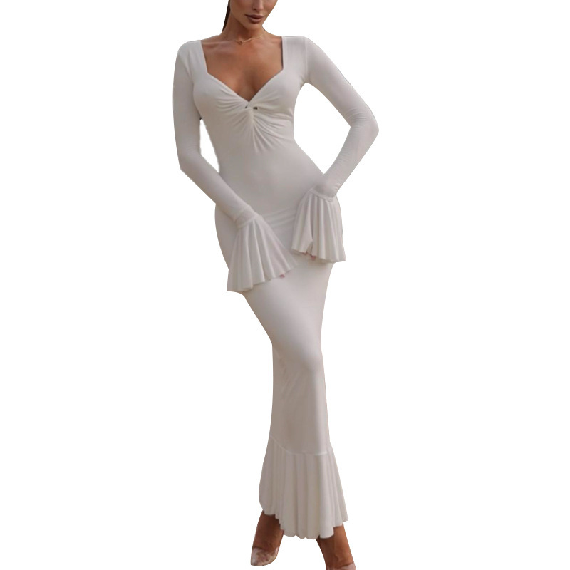 Women's Fashion Twist Bell Sleeve Dress - Image 2