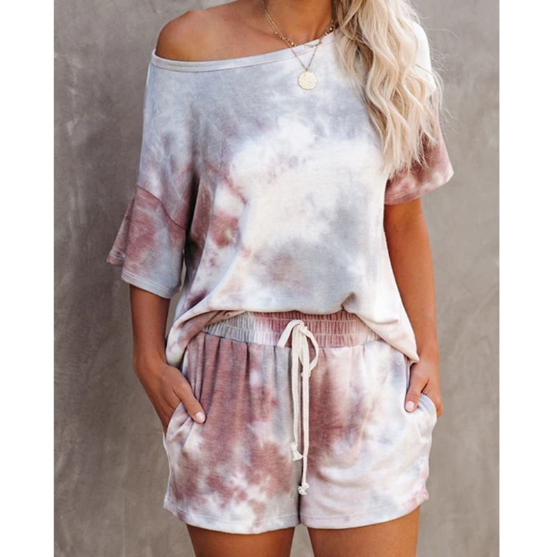 Tie-Dye Print Pajamas Loungewear Tracksuit - Image 9