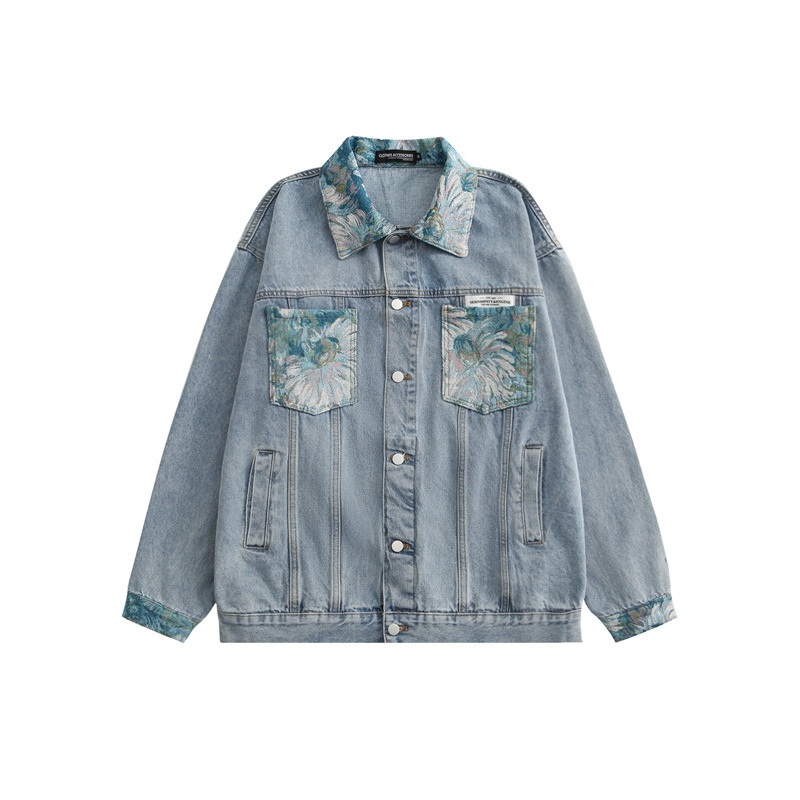 Printed Loose Couple's Denim Jacket - Image 5