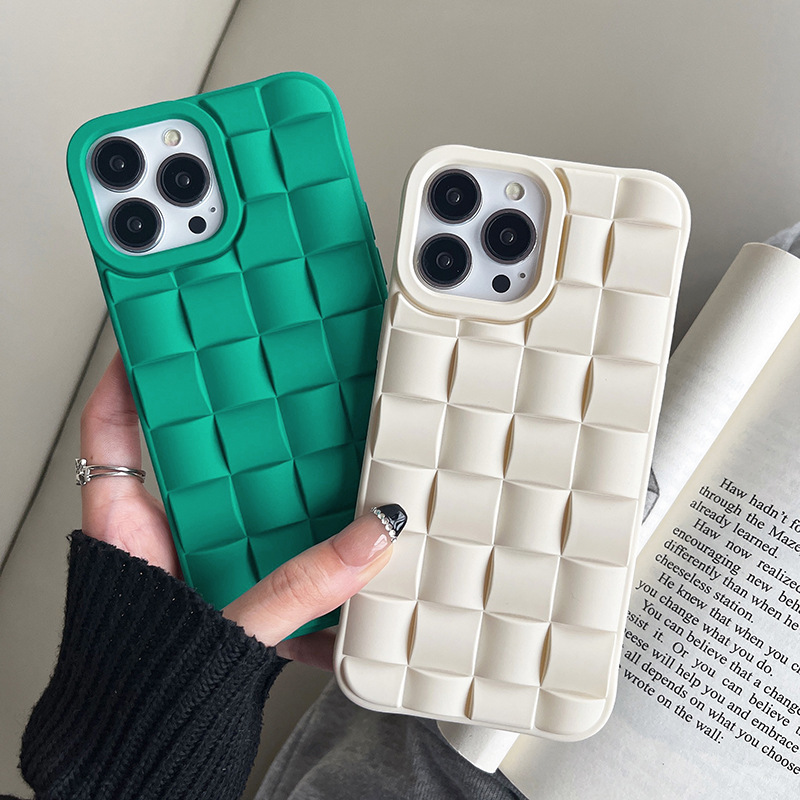 Woven Check Cell Phone Case