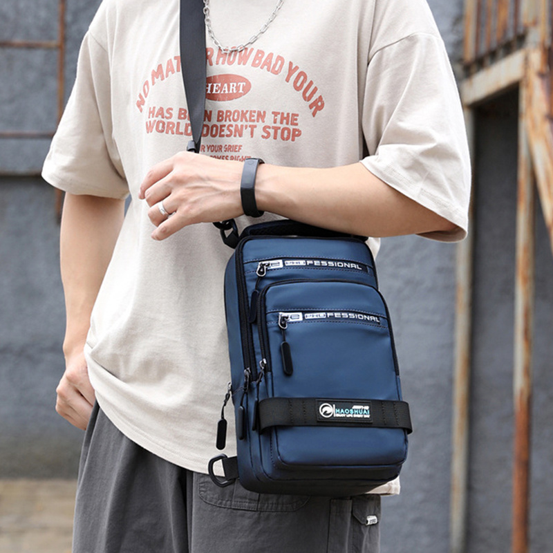 Multifunction Crossbody Nylon Backpack With USB Port - Image 5
