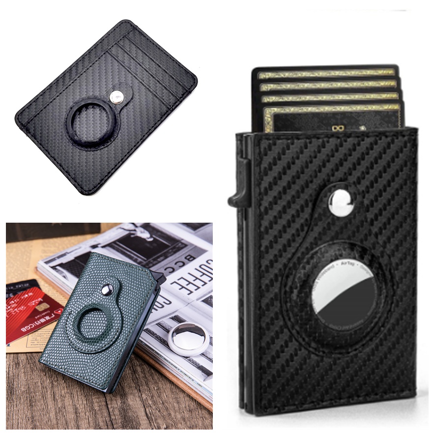 Men Rfid Short Purse Card Holder For Airtag - Image 3