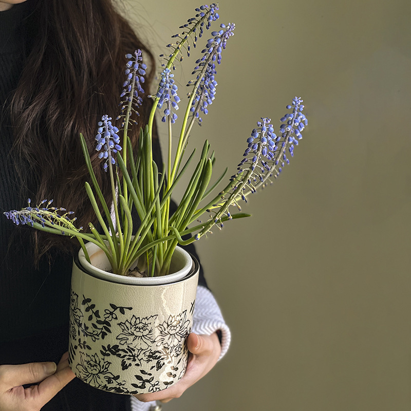 Ceramic Green Living Room Flower Pot