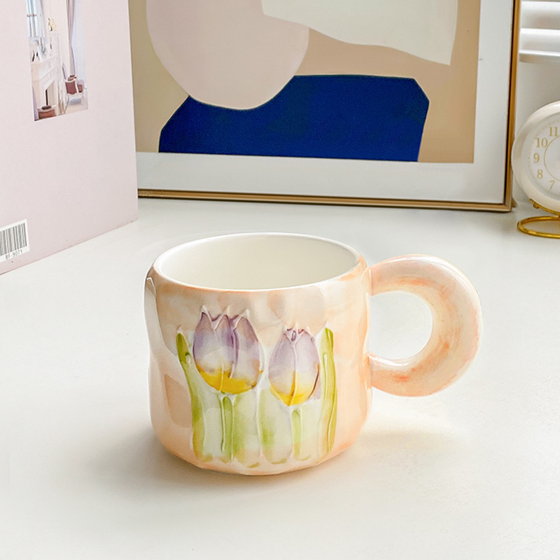 Ins Cute Tulip Ceramic Mug - Image 6
