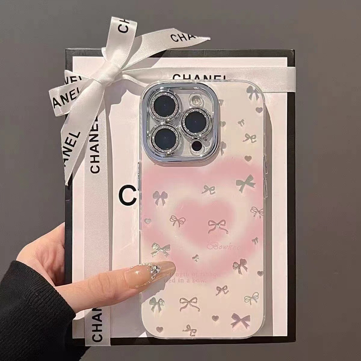 Heart Blush Bow Phone Case - Image 2