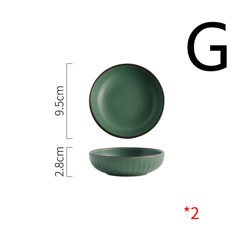 Ceramic Green Bowl And Tableware Set - Image 9