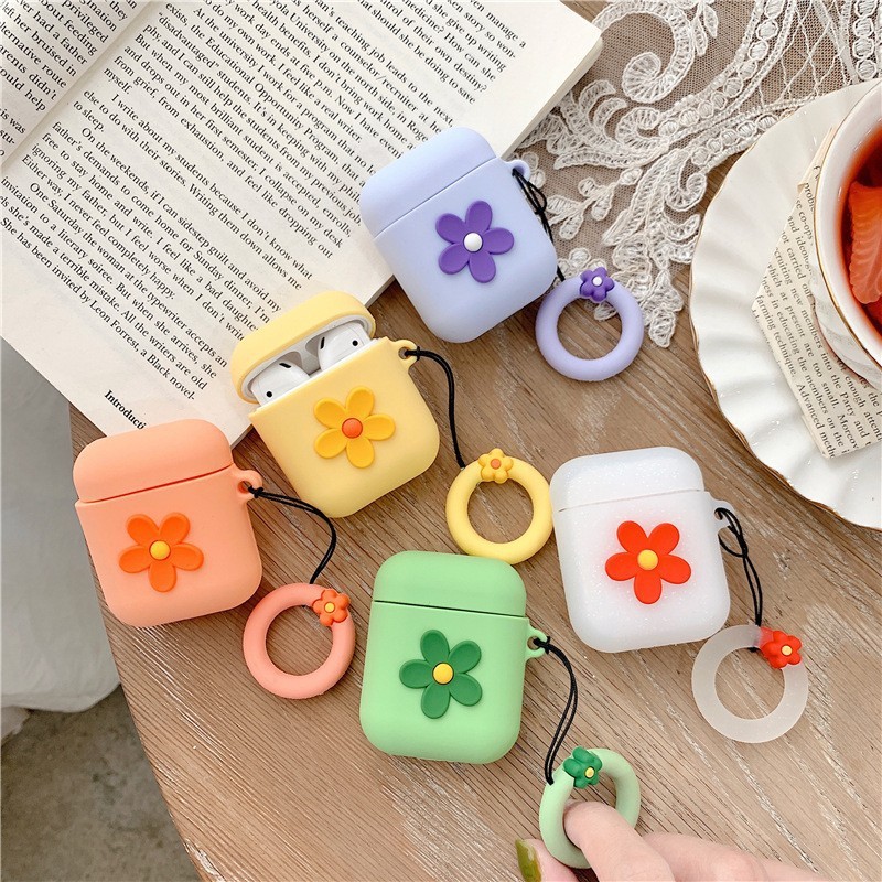 Korean Flower Bluetooth Silicone Earphone Case