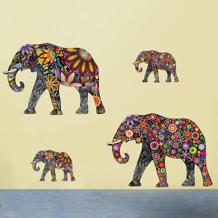 Elephant Living Room Decor Wall Sticker - Image 2