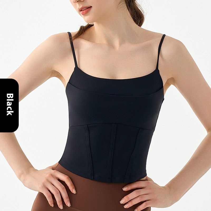 Semi-Fixed Fishbone Two-Piece Yoga Vest - Image 3