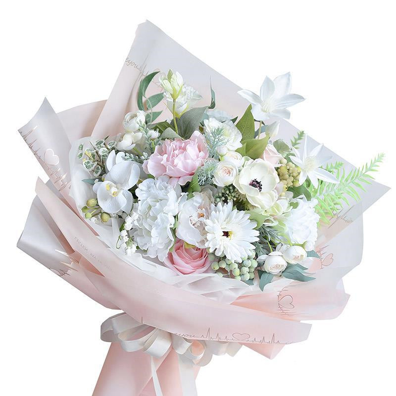 Bouquet Heart Single Rose Wrapping Paper - Image 5