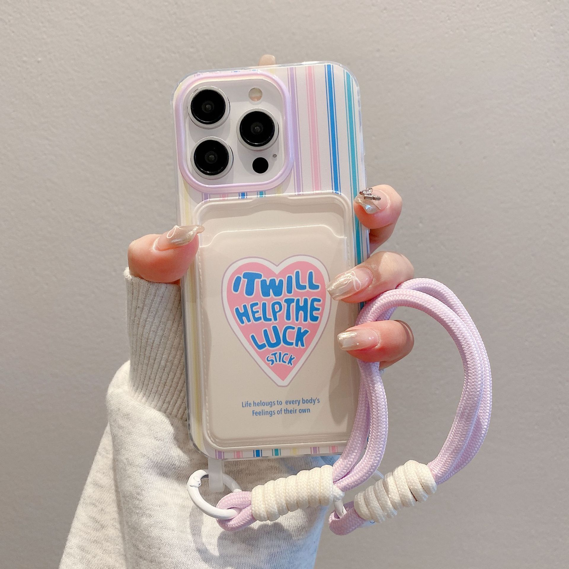 Cartoon Lanyard Phone Case Card Holder Protective Case - Image 3