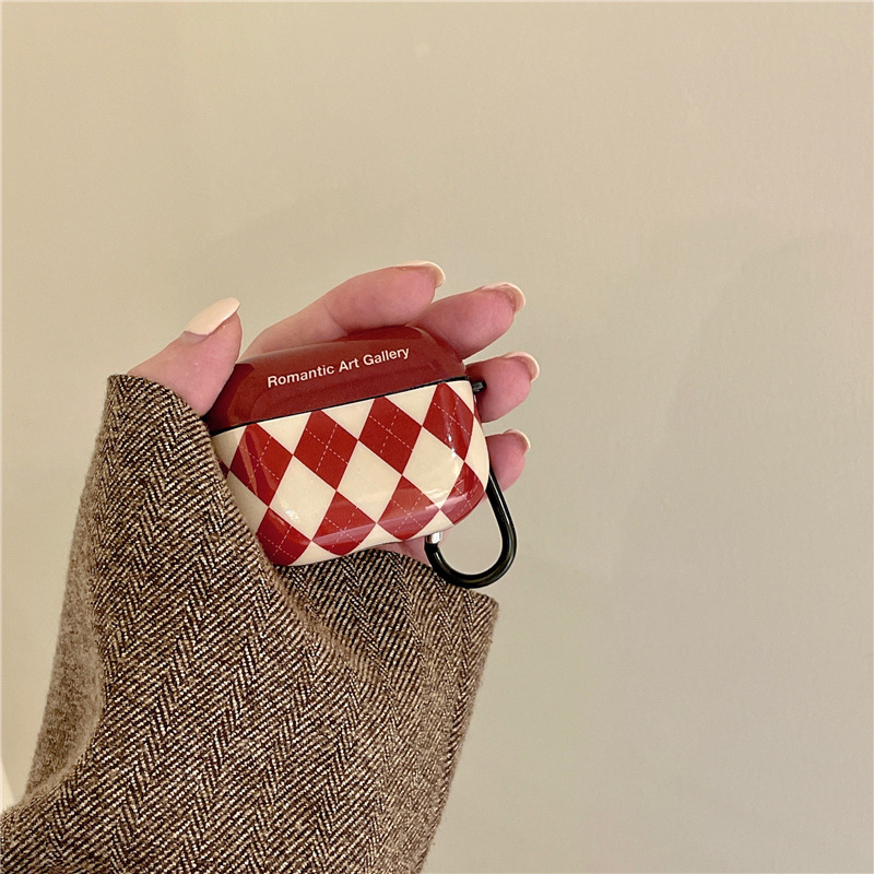 Retro Niche Rhomboid Silicone Earphone Sleeve - Image 3
