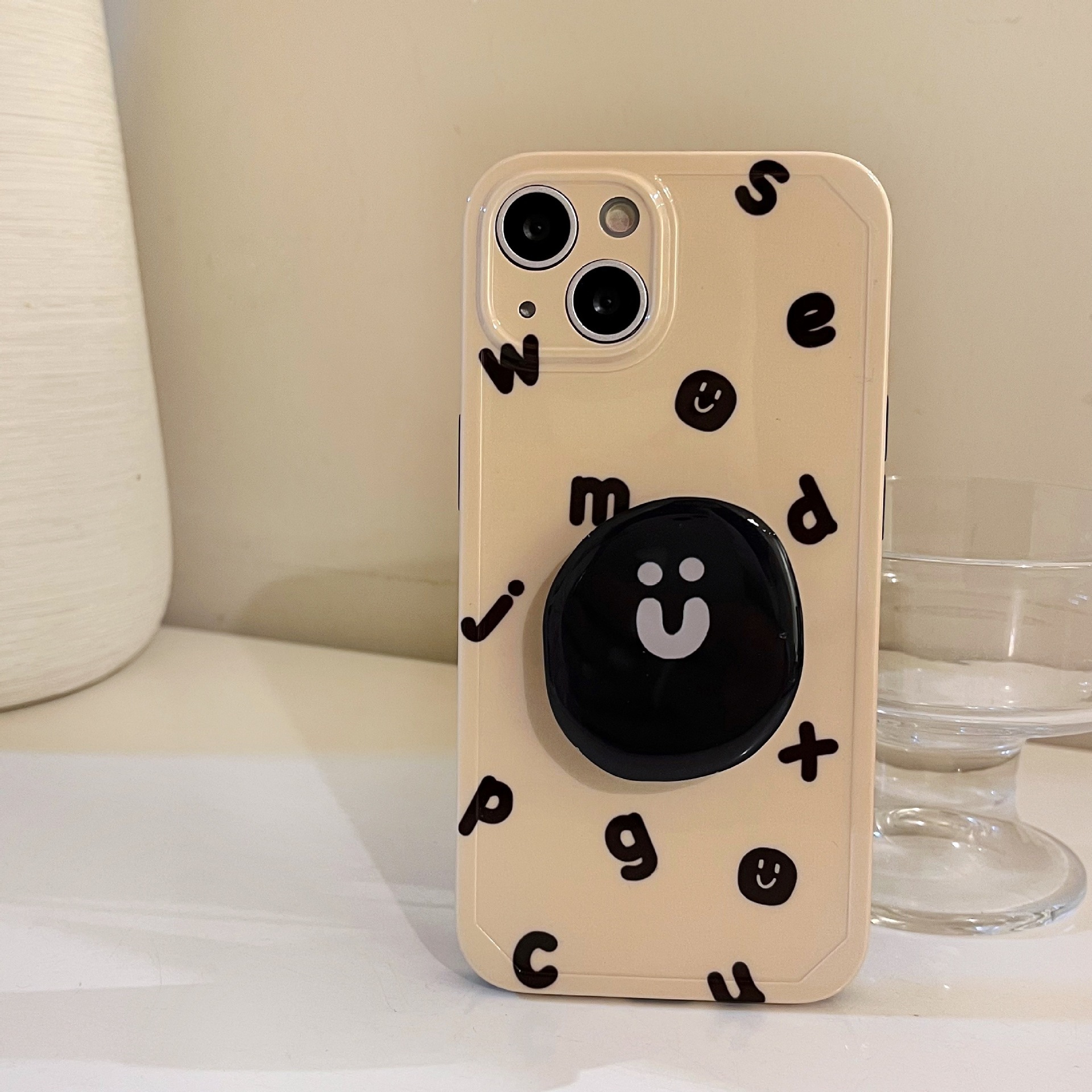 Silicone Creamy Alphabet Phone Case