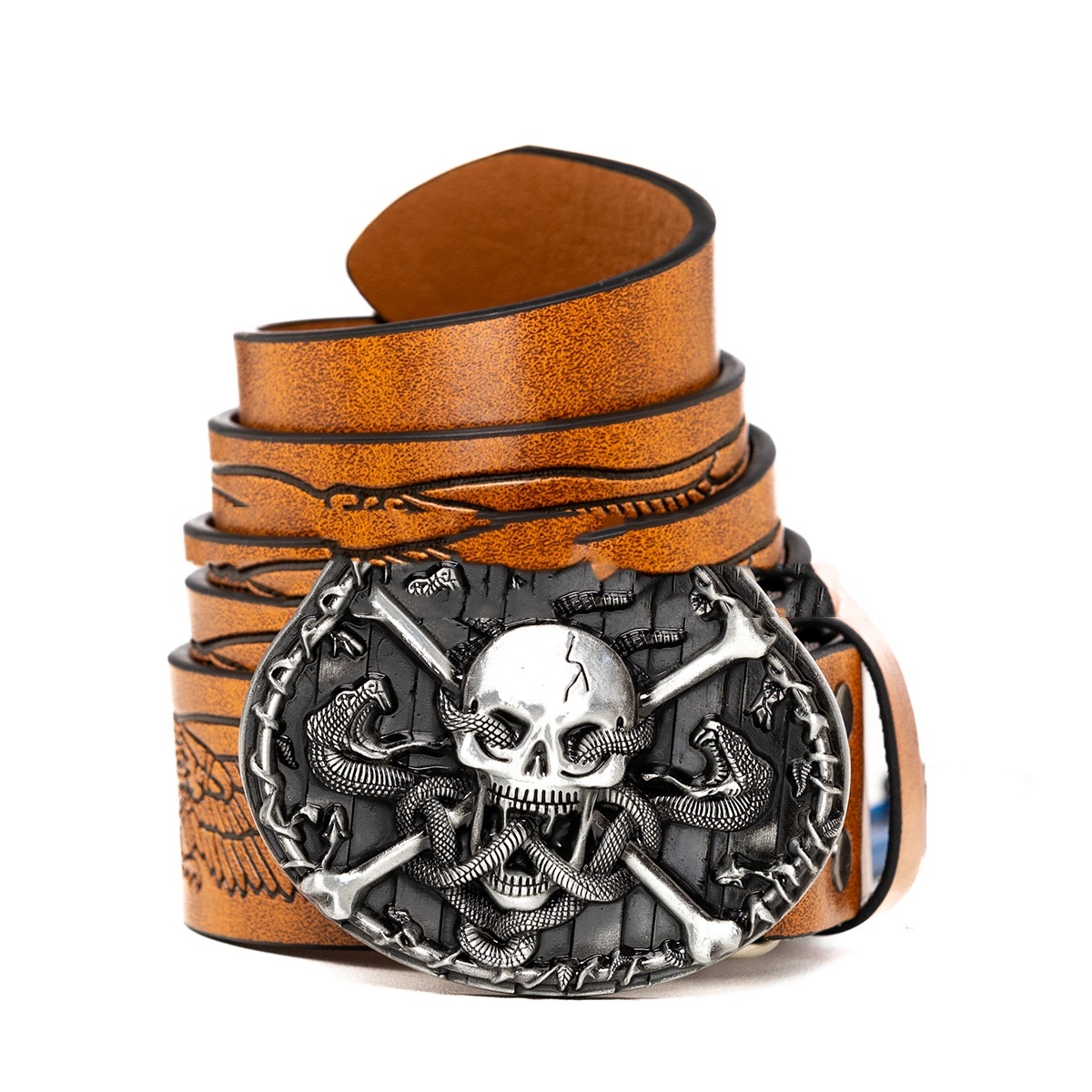 Zinc Alloy Personality Buckle Retro Belt