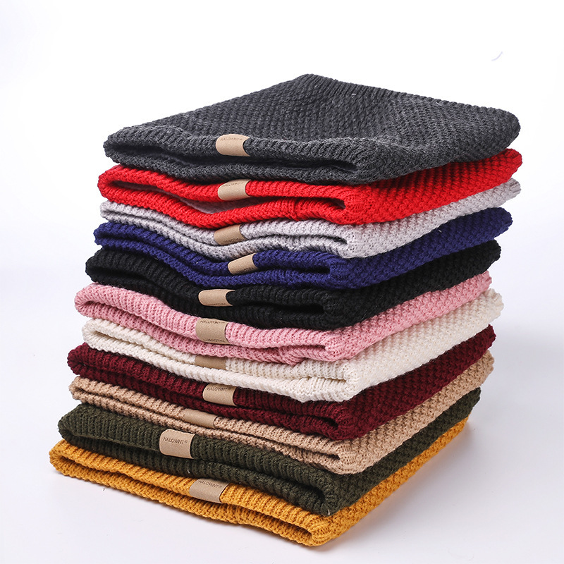Velvet Padded Plain Knitted Scarf - Image 5