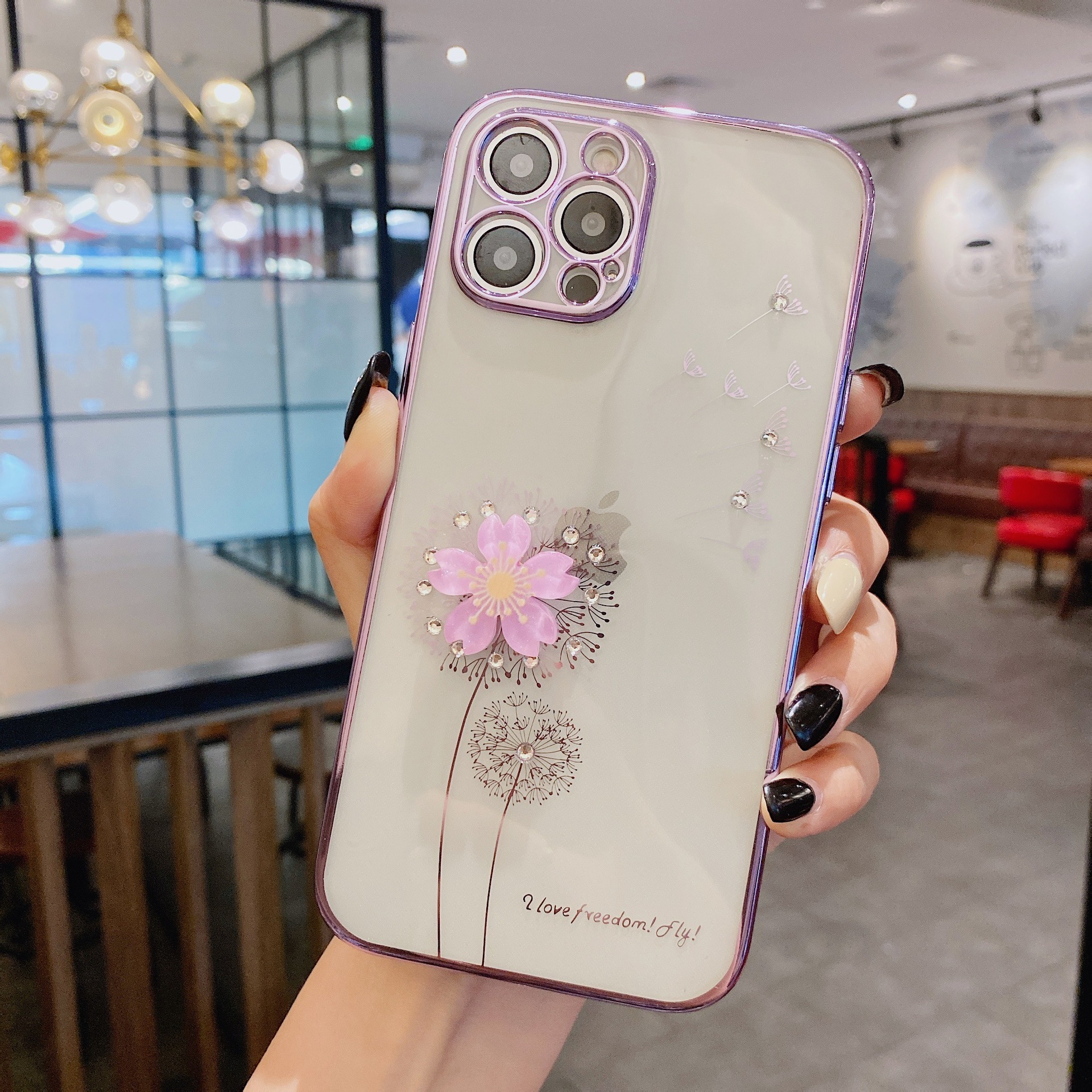 Luxury 3D Cute Flower Spin Holder Phone Case - Image 5
