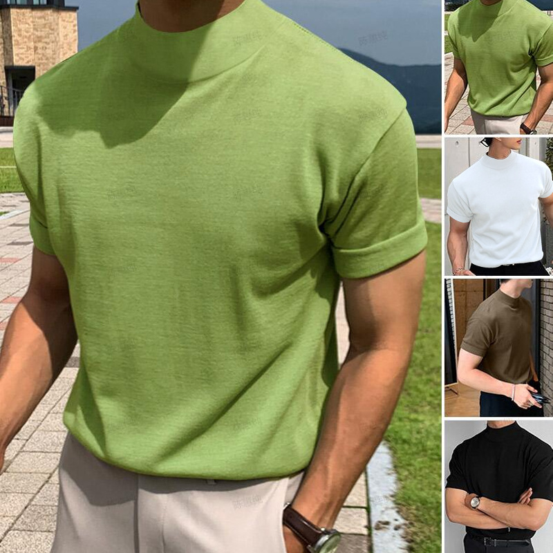 Turtleneck Short Sleeve T-Shirt
