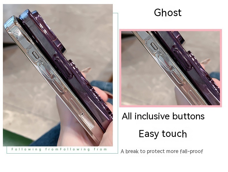 Plastic Electroplating Lens Protector Phone Case - Image 6