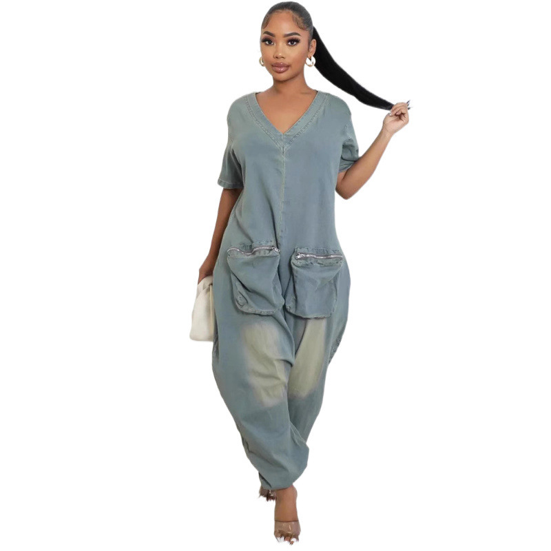 Women's Loose Crotch Retro Jumpsuit - Image 3