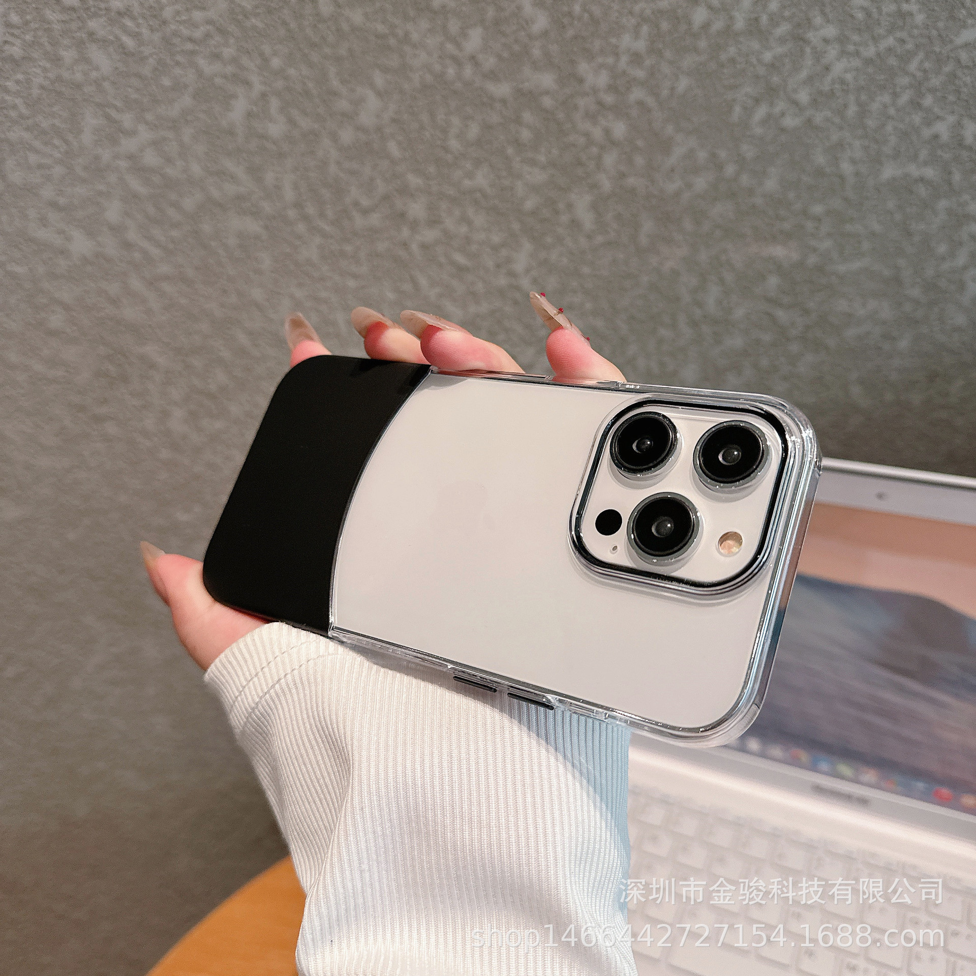 Splicing Two-in-one Phone Hard Case - Image 2
