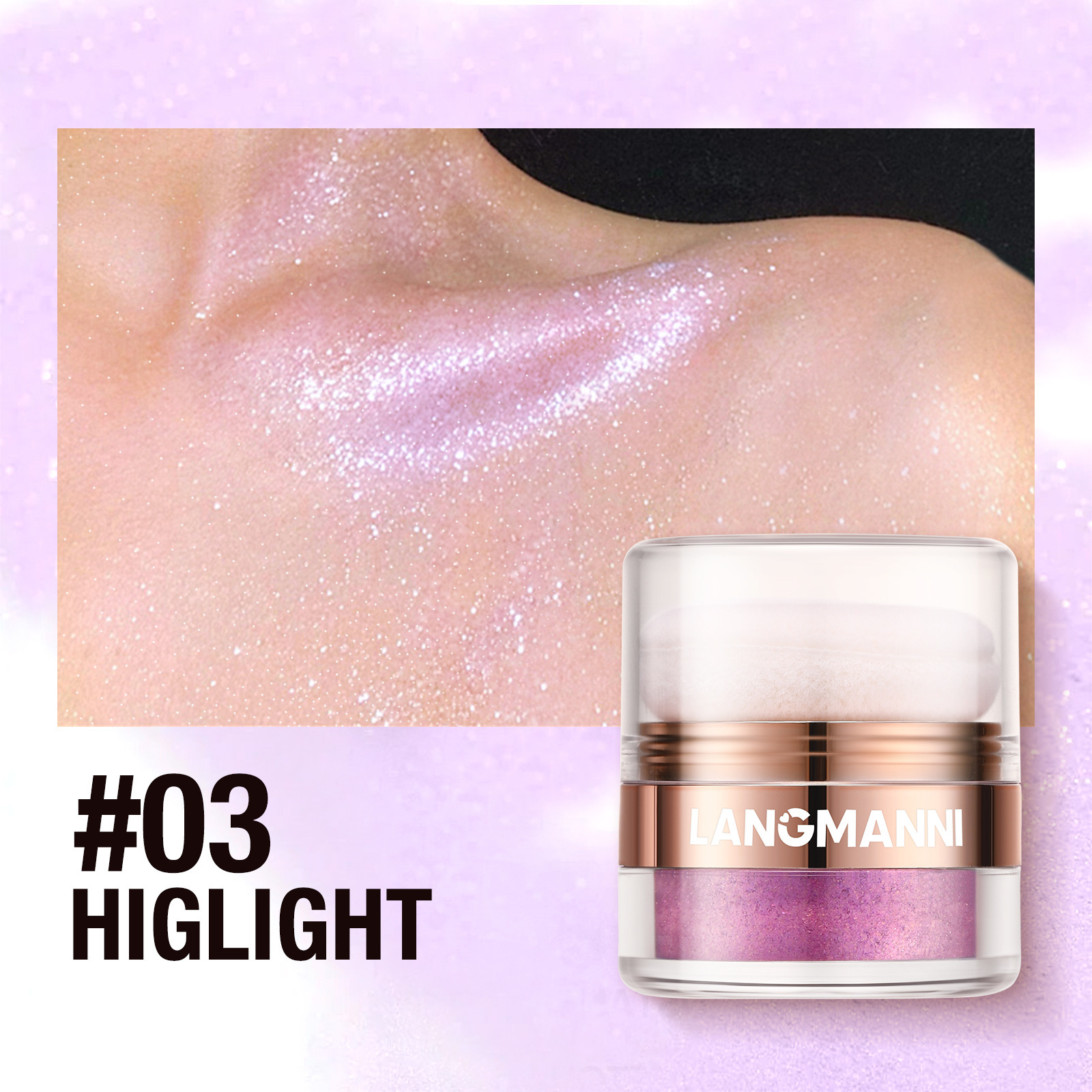 Highlight Face Body Blush Shading Powder - Image 2