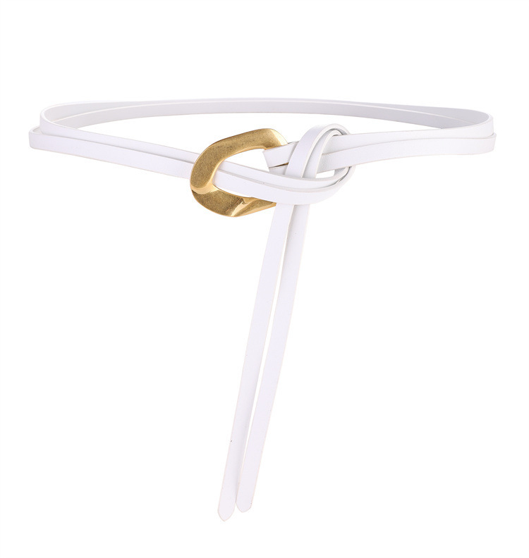 Women's Knot Buckle Thin Belt - Image 5