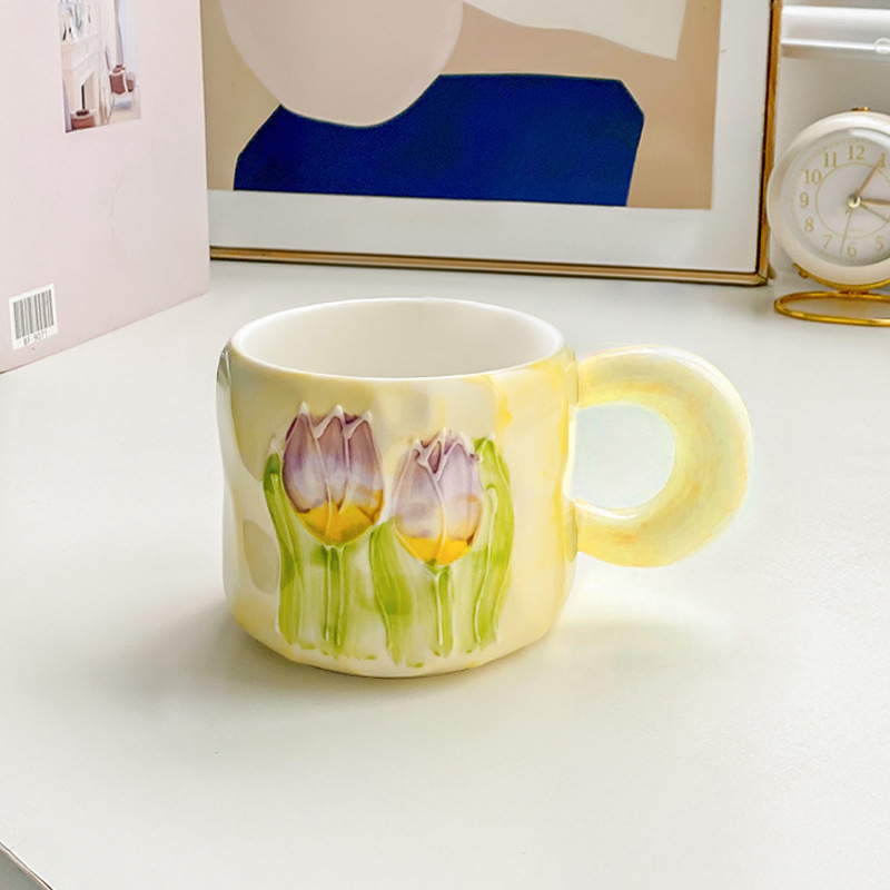 Ins Cute Tulip Ceramic Mug - Image 5