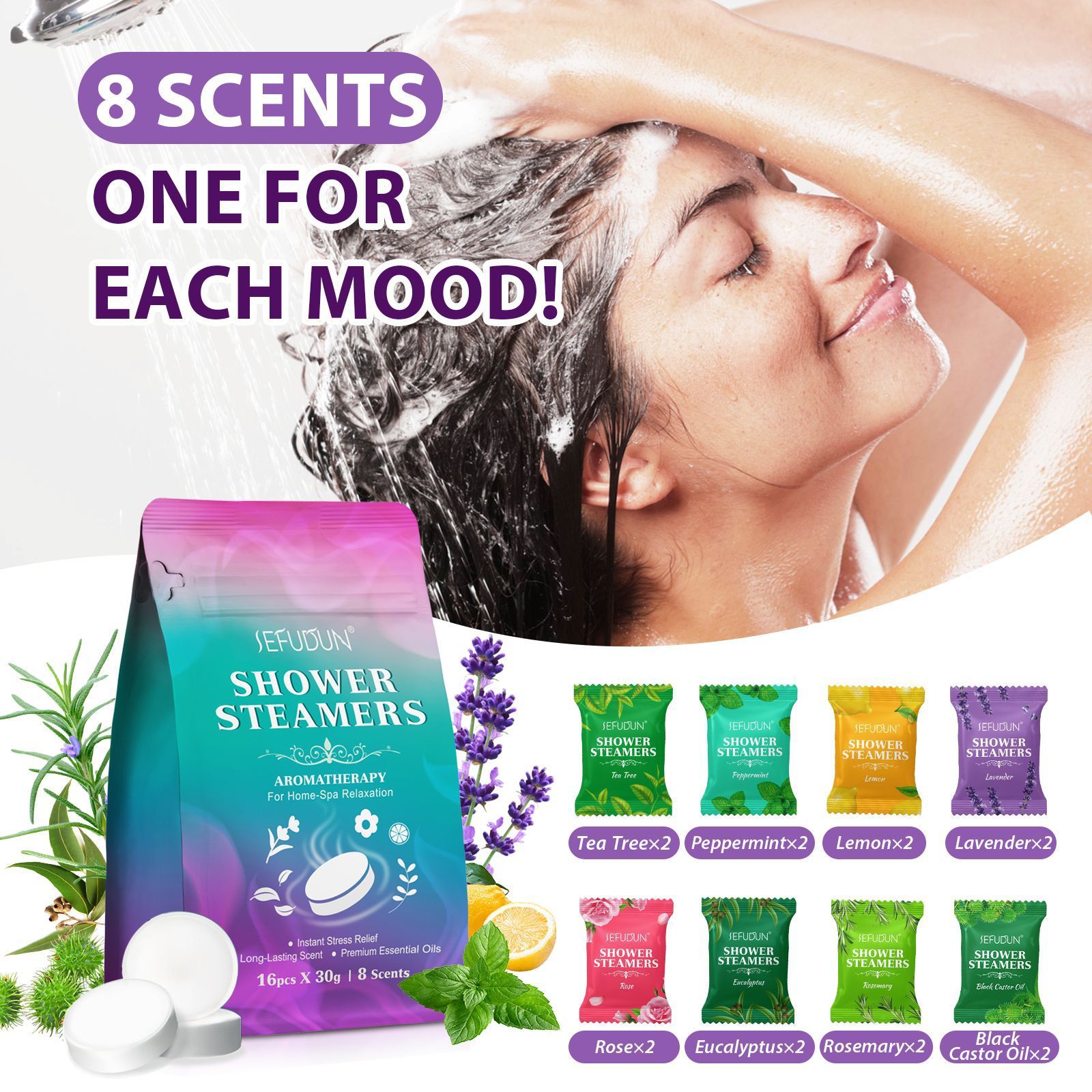 Aromatherapy Bath Essential Oil Tablets