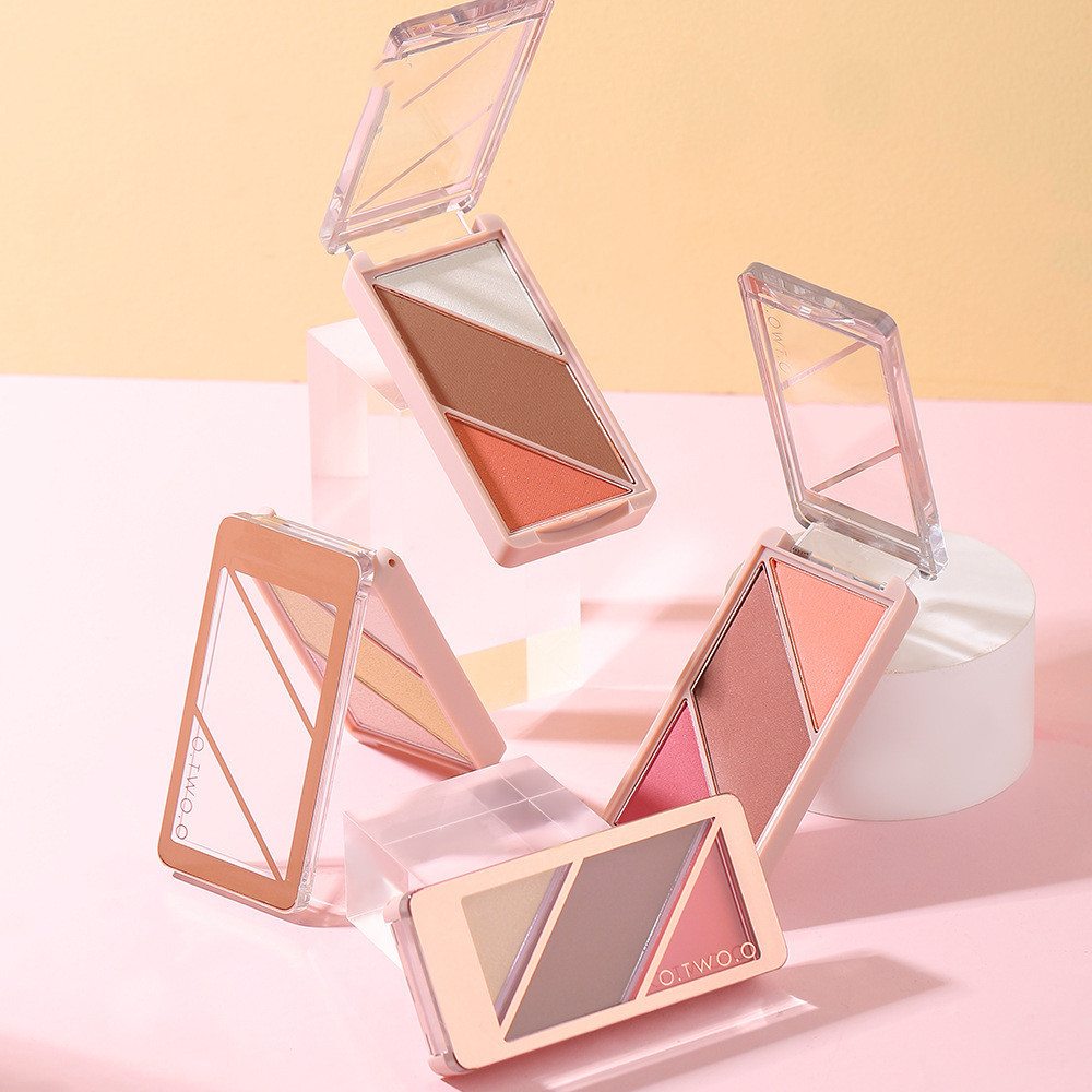 Multifunctional 3-in-1 Contouring Shadow Highlighter Blush